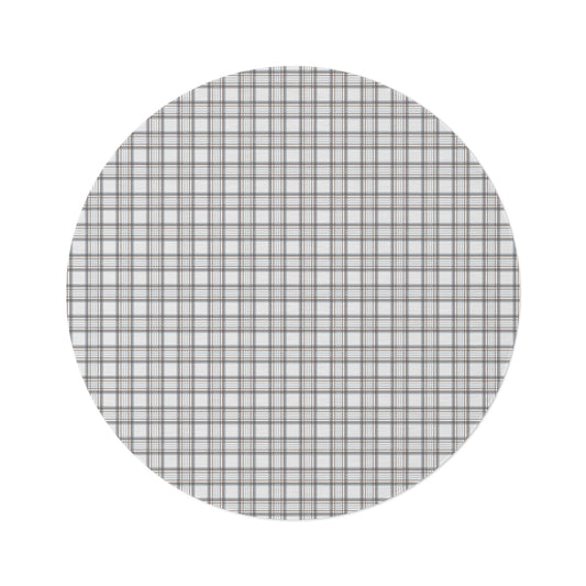 Round Rug Preppy Plaid Blue Brown