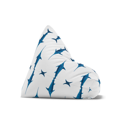 Preppy Blue Sword Fish Bean Bag Chair Cover