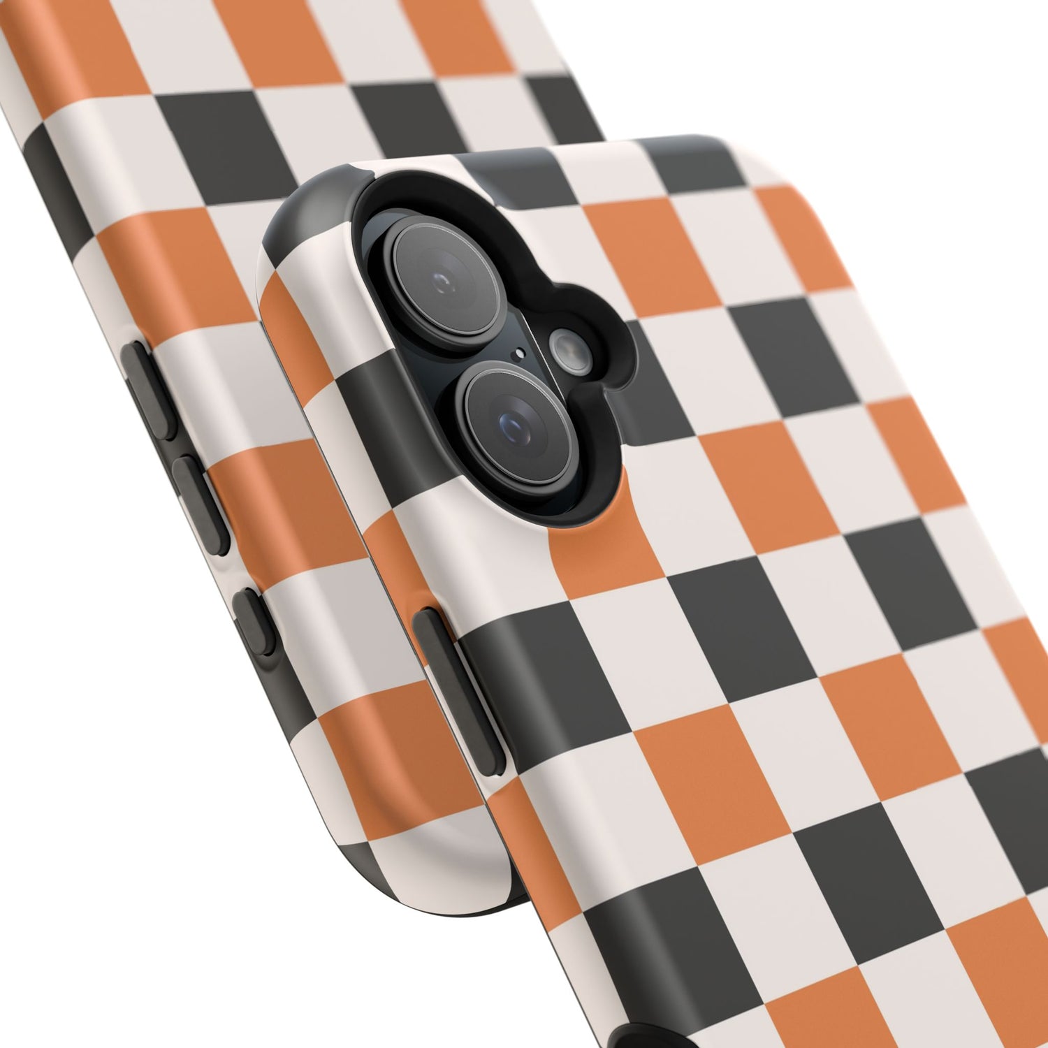 Trendy Halloween Checkerboard Phone Case | Impact-Resistant, iPhone, Samsung