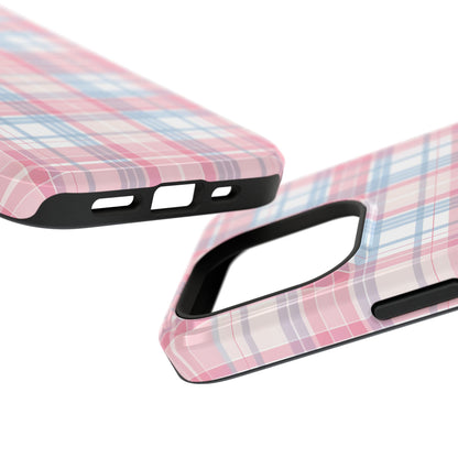 Impact-Resistant Cases-Spring Plaid Pink Blue