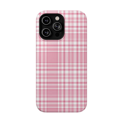 Impact-Resistant Phone Case - Easter Plaid Pink