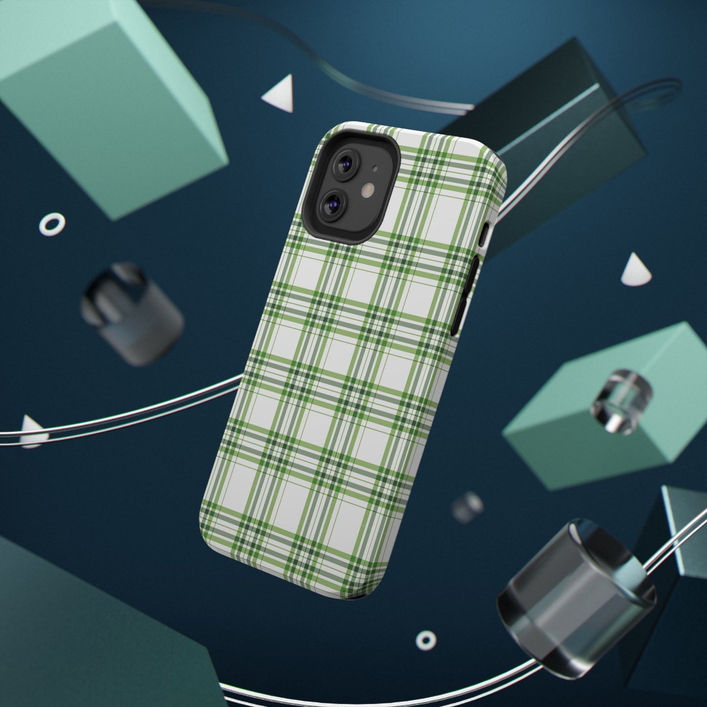 Impact-Resistant Phone Case -St. Patrick's Day Plaid