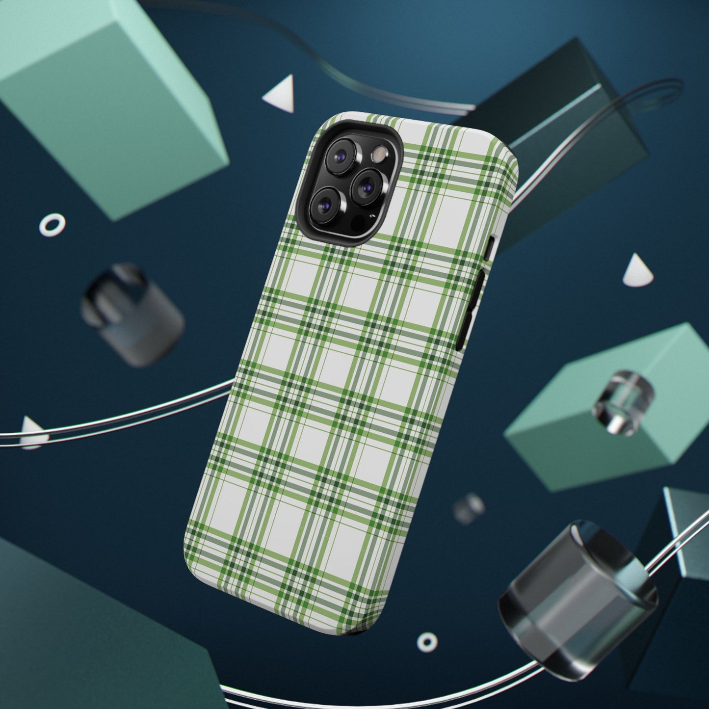 Impact-Resistant Phone Case -St. Patrick's Day Plaid