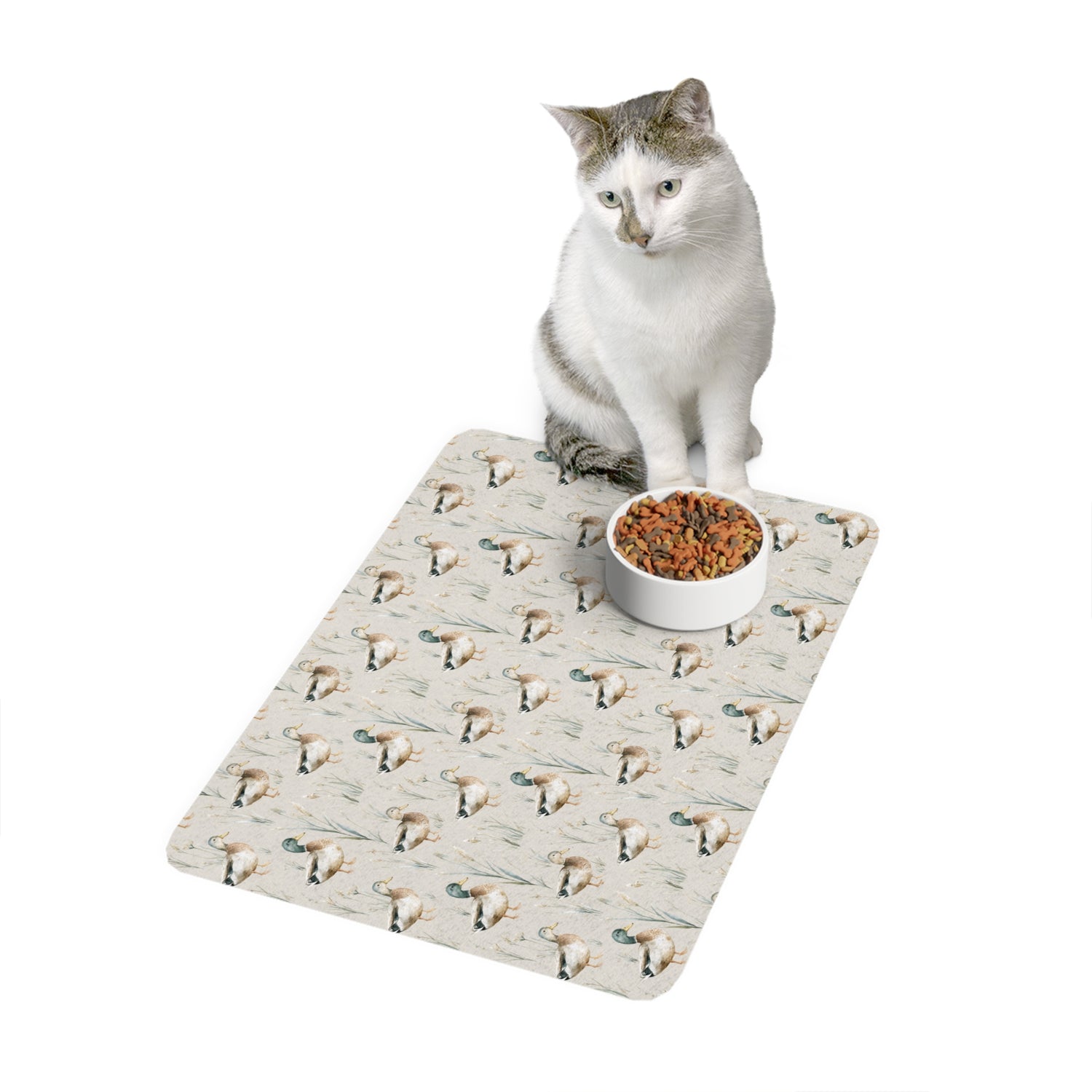 Pet Food Mat- Mallard Ducks