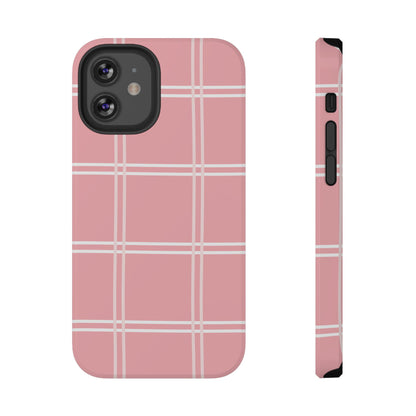 Impact-Resistant Phone Case -Girly Plaid