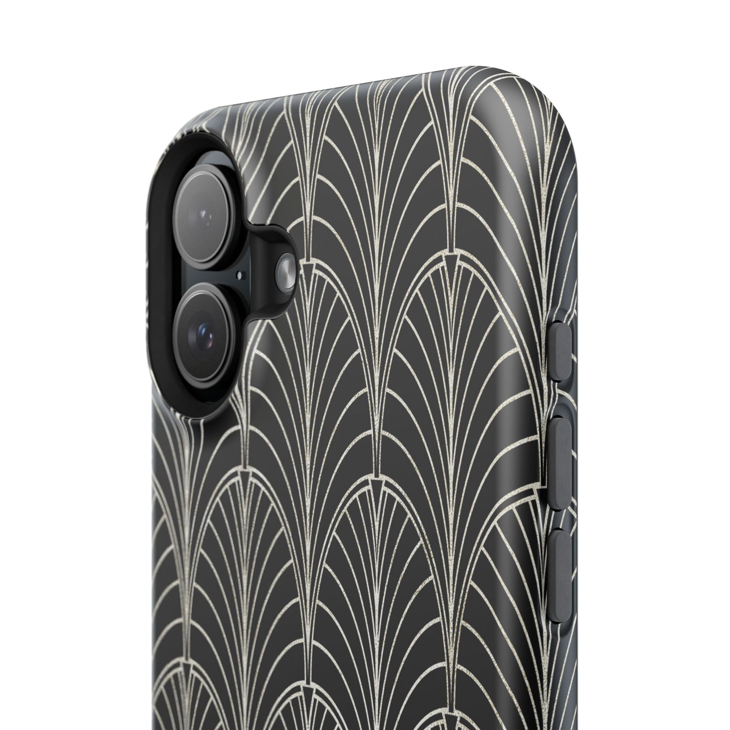 Impact-Resistant Phone Case- Art Deco Black Beige