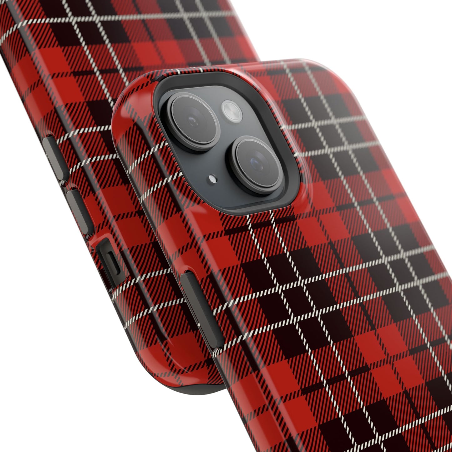 Impact-Resistant Phone Case- Christmas Tartan Plaid Red