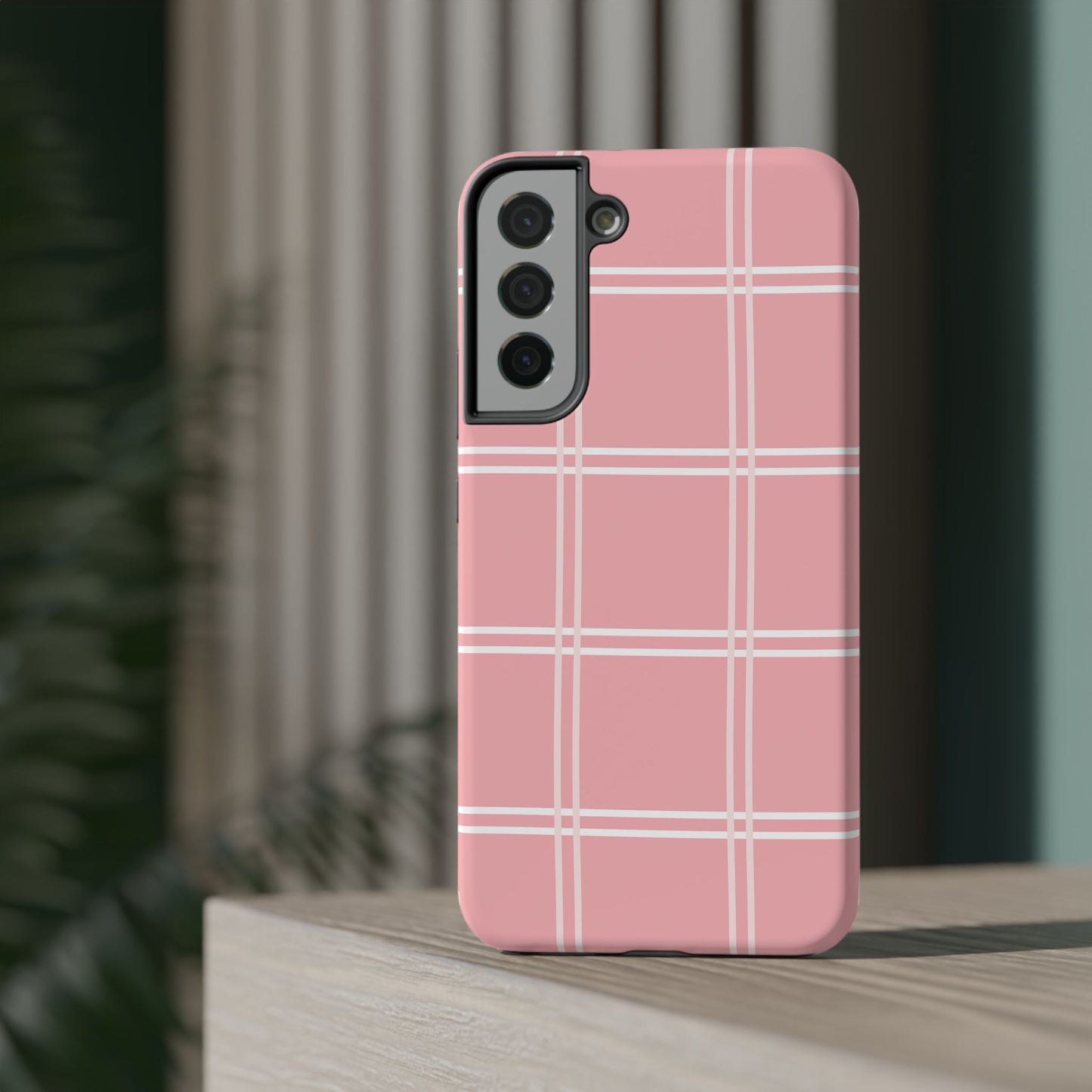 Impact-Resistant Phone Case -Girly Plaid