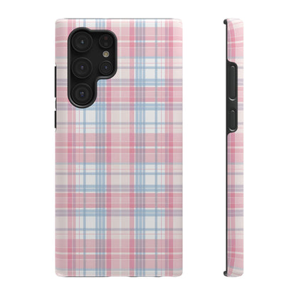 Impact-Resistant Cases-Spring Plaid Pink Blue