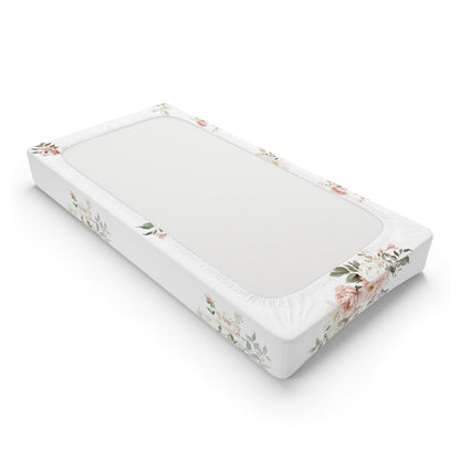 Baby Changing Pad Cover Elegant Coral Floral