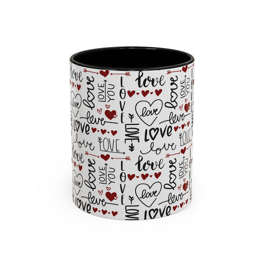 Accent Coffee Mug (11, 15oz)- Valentine Love