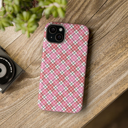 Impact-Resistant Phone Case - Valentine Plaid