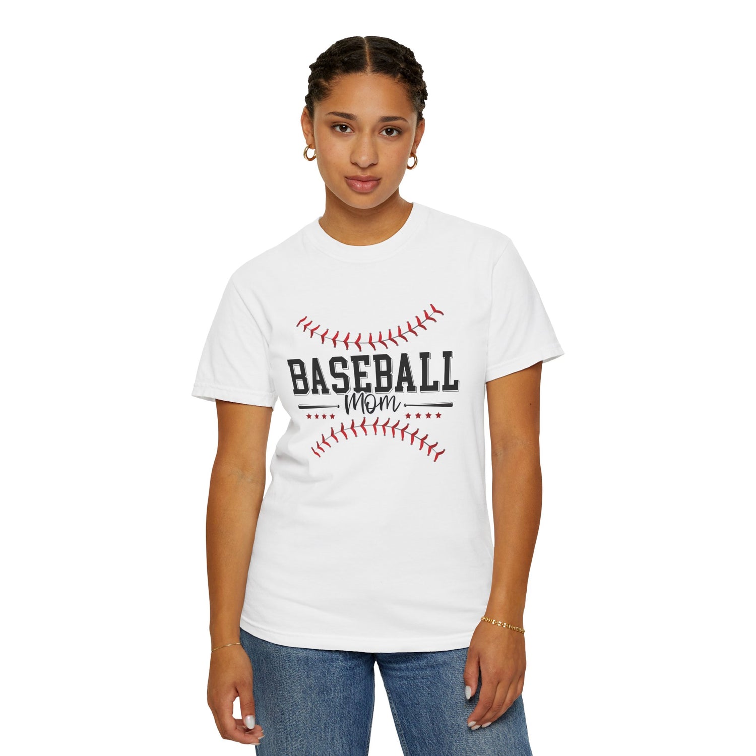 Baseball Mom T-Shirt, Unisex Garment-Dyed Tee, Perfect for Game Days, Mother's Day Gift, Casual Wear, Soft Cotton Tee