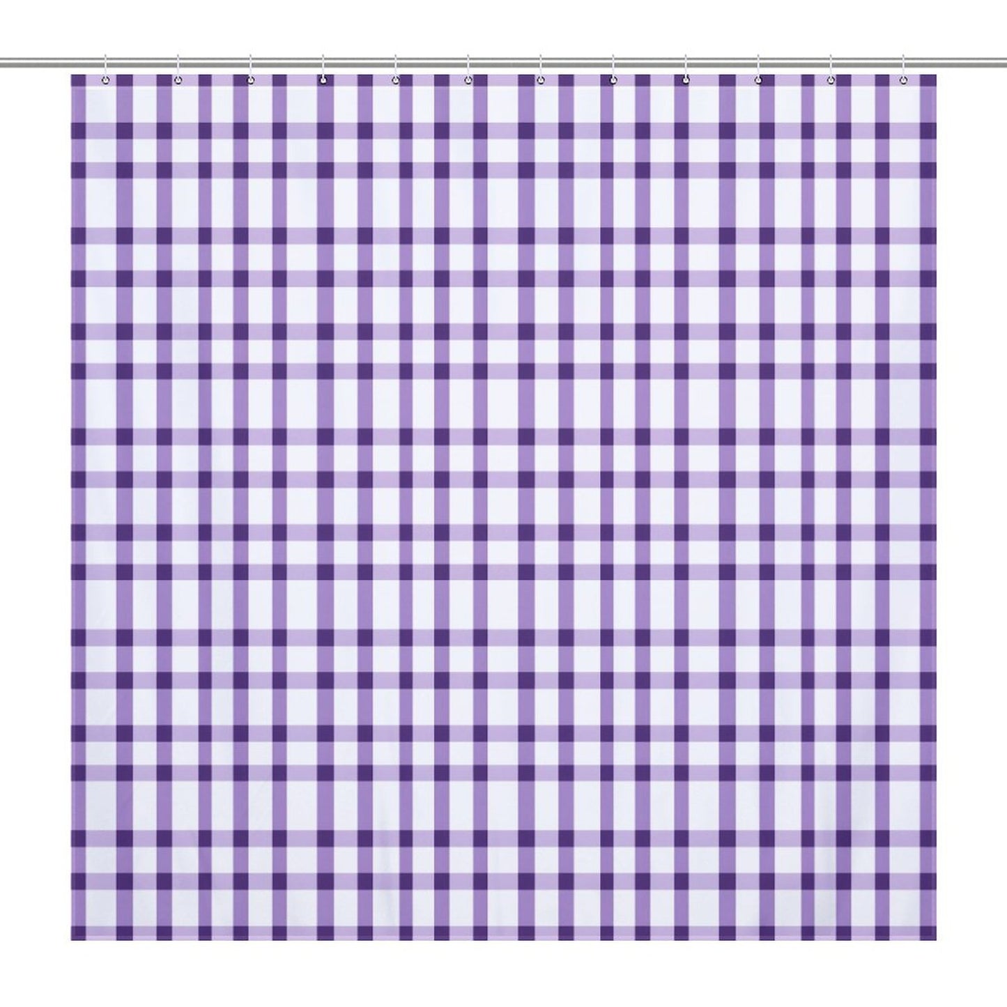 Lightweight Shower Curtain- Tiger Purple Plaid