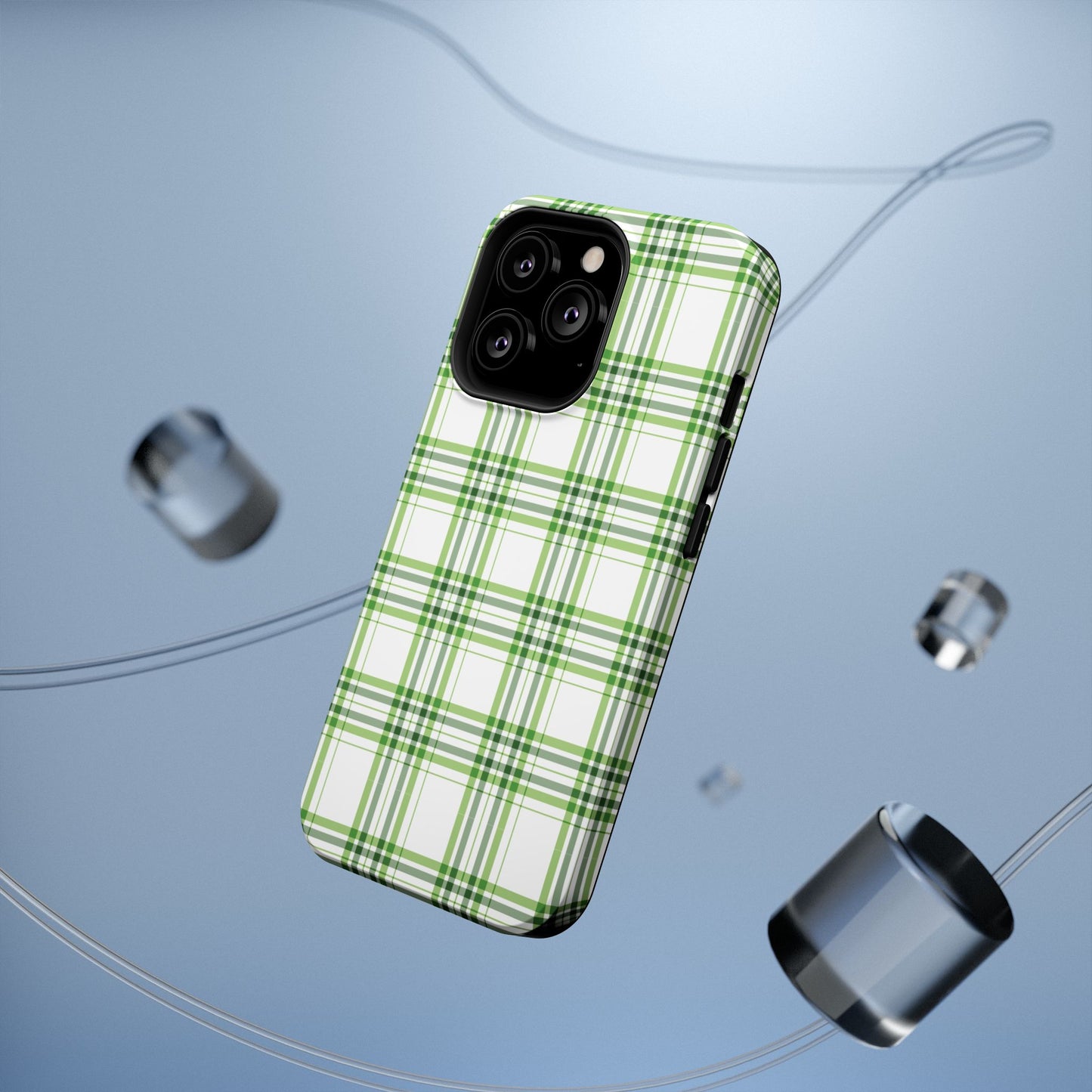 Impact-Resistant Phone Case -St. Patrick's Day Plaid