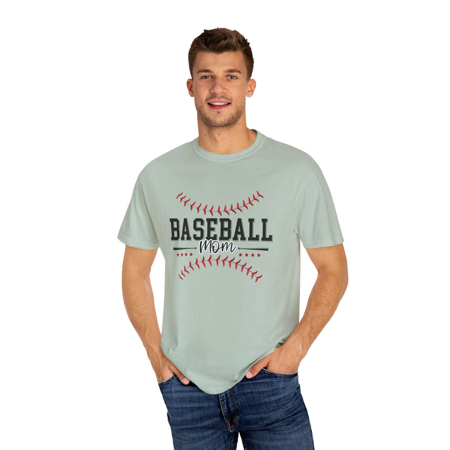Baseball Mom T-Shirt, Unisex Garment-Dyed Tee, Perfect for Game Days, Mother's Day Gift, Casual Wear, Soft Cotton Tee