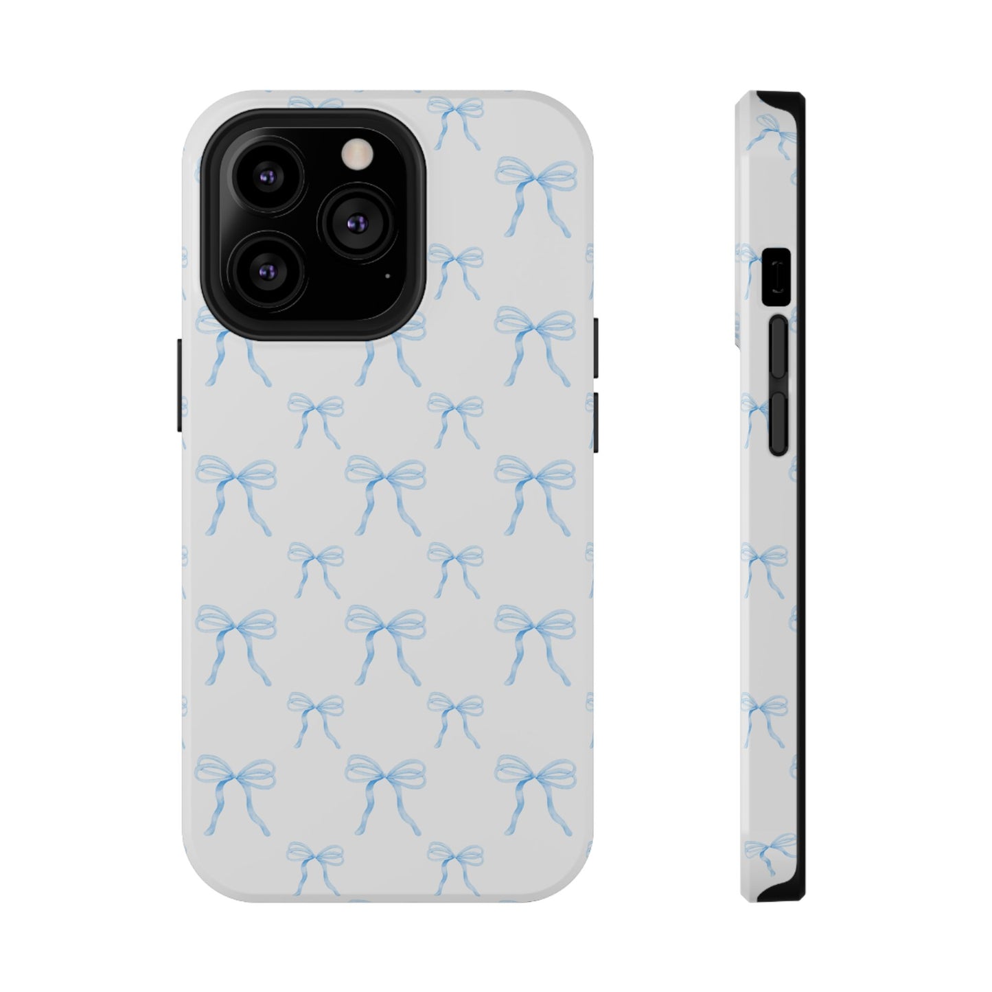 Coquette Blue Bows Impact-Resistant Phone Cases