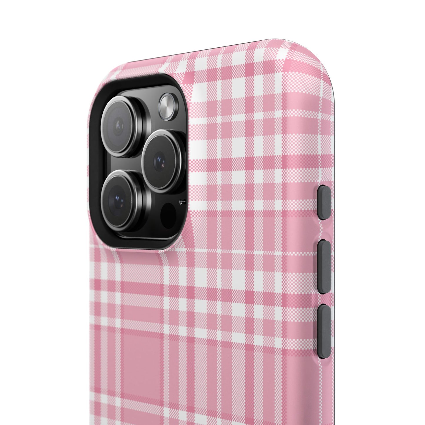 Impact-Resistant Phone Case - Easter Plaid Pink