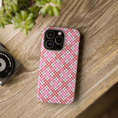 Impact-Resistant Phone Case - Valentine Plaid