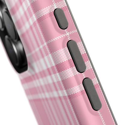 Impact-Resistant Phone Case - Easter Plaid Pink