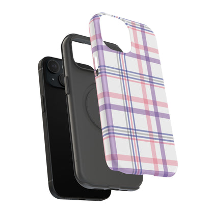 Impact-Resistant Cases - Spring Plaid Pink Purple