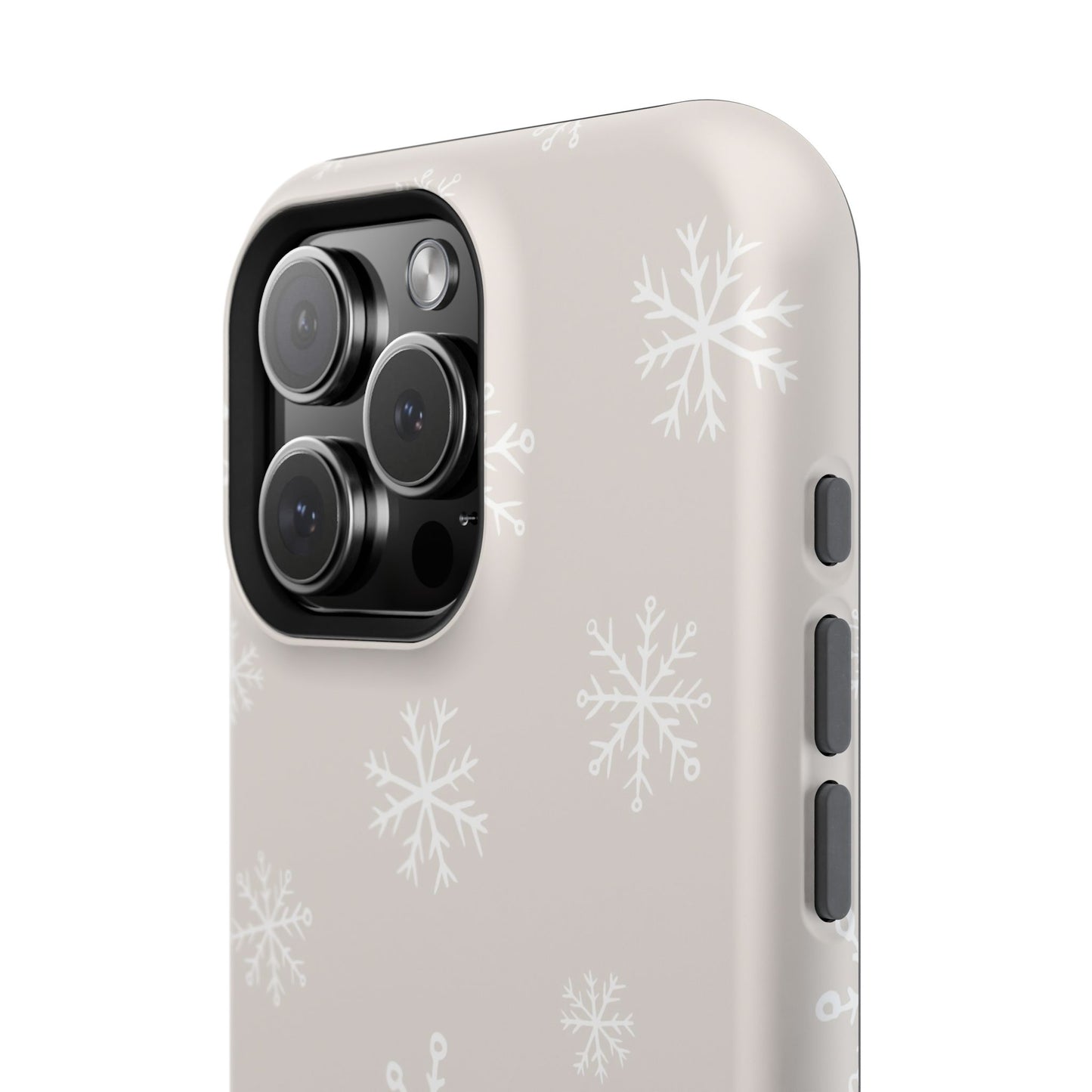 Neutral Snowflakes Impact-Resistant Phone Case