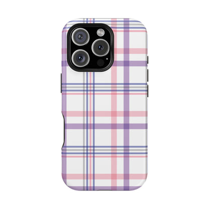 Impact-Resistant Cases - Spring Plaid Pink Purple