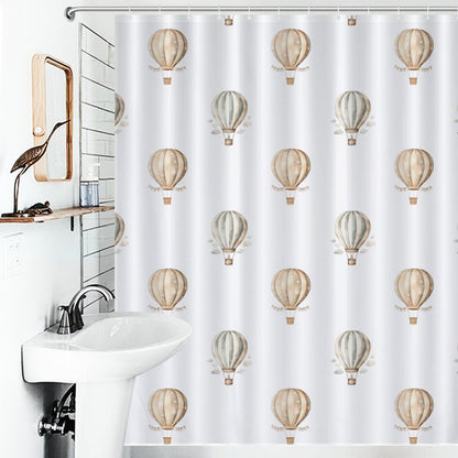 Lightweight Shower Curtain- Neutral Hot Air Balloons