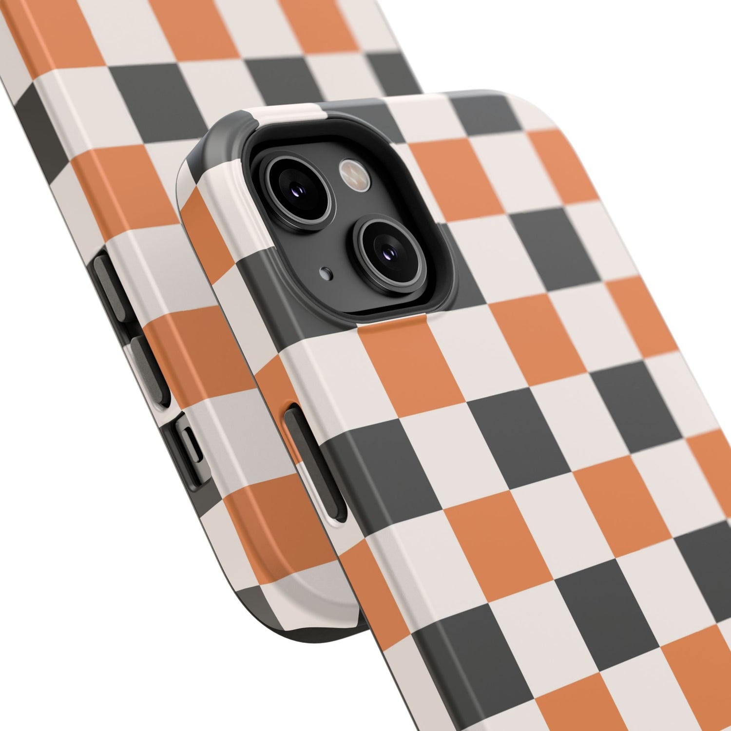 Trendy Halloween Checkerboard Phone Case | Impact-Resistant, iPhone, Samsung