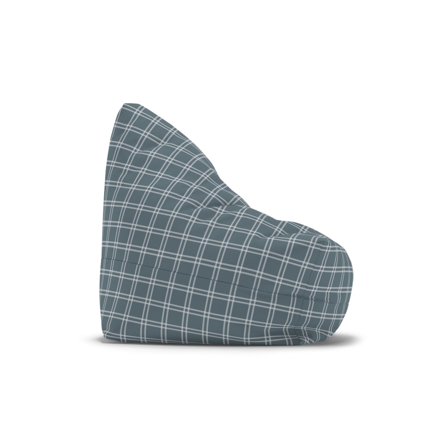 Modern Blue Check Bean Bag Chair Cover