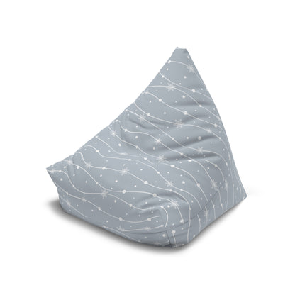 Blue Winter Flurries Bean Bag Chair Cover