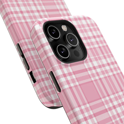 Impact-Resistant Phone Case - Easter Plaid Pink