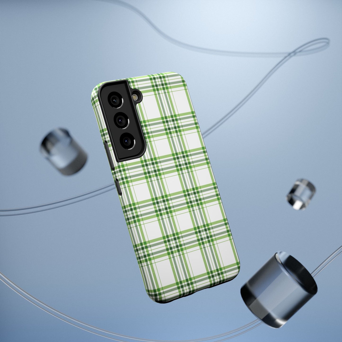 Impact-Resistant Phone Case -St. Patrick's Day Plaid