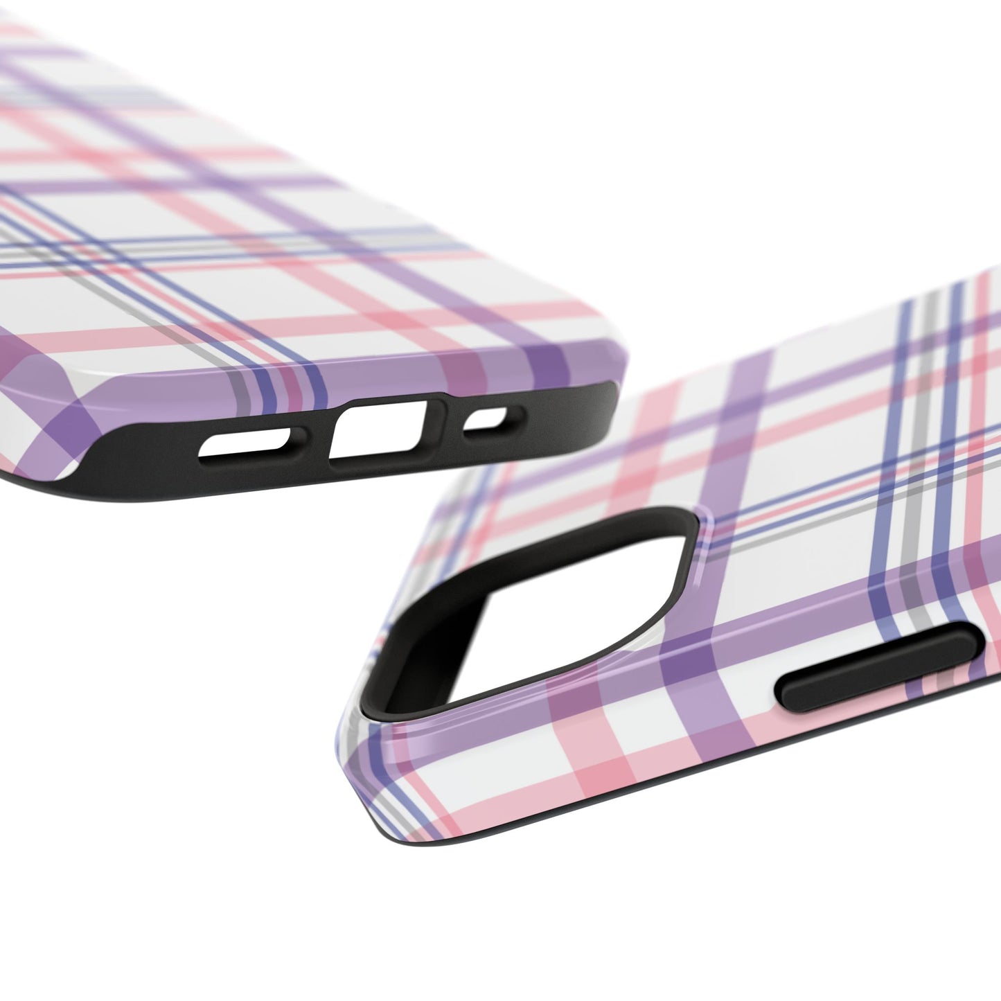 Impact-Resistant Cases - Spring Plaid Pink Purple