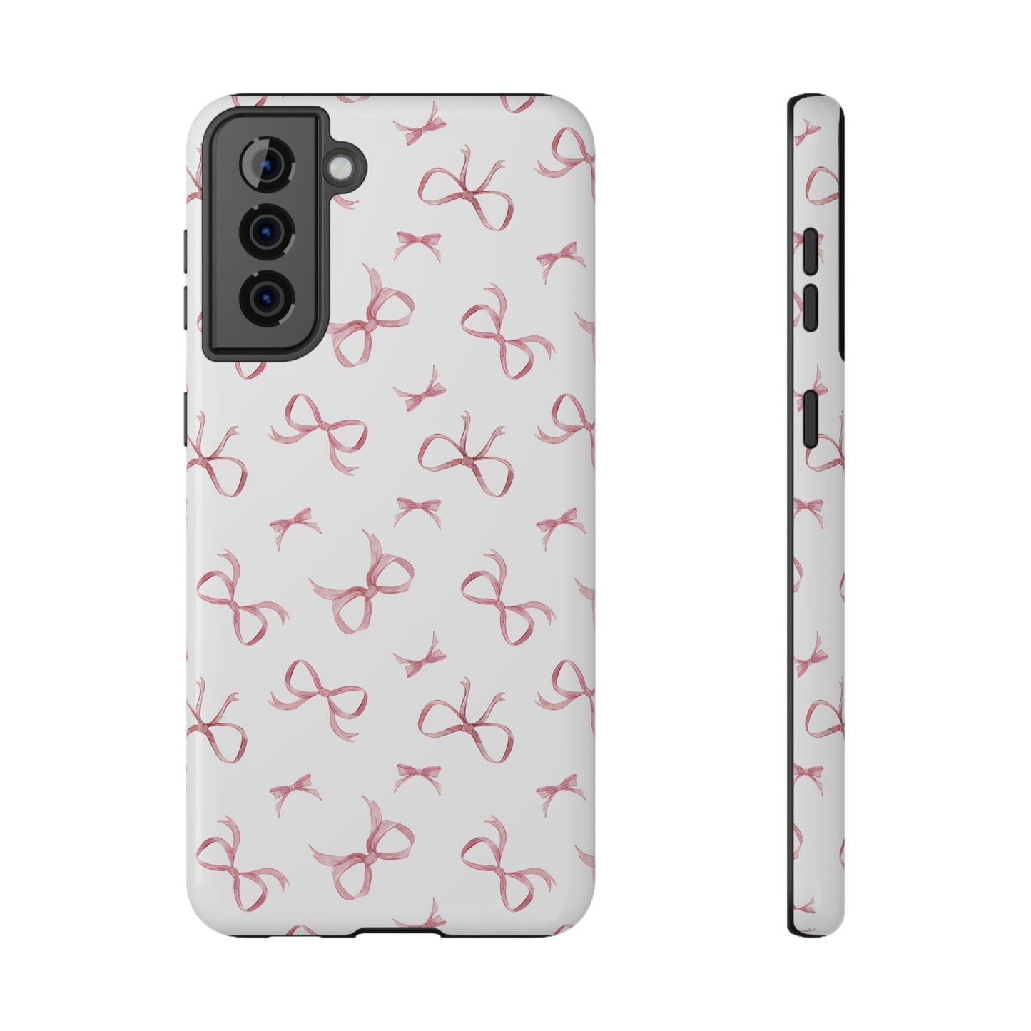 Impact-Resistant Phone Case - Coquette Bows Pink