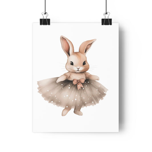 Giclée Art Print Watercolor Ballerina Bunnies