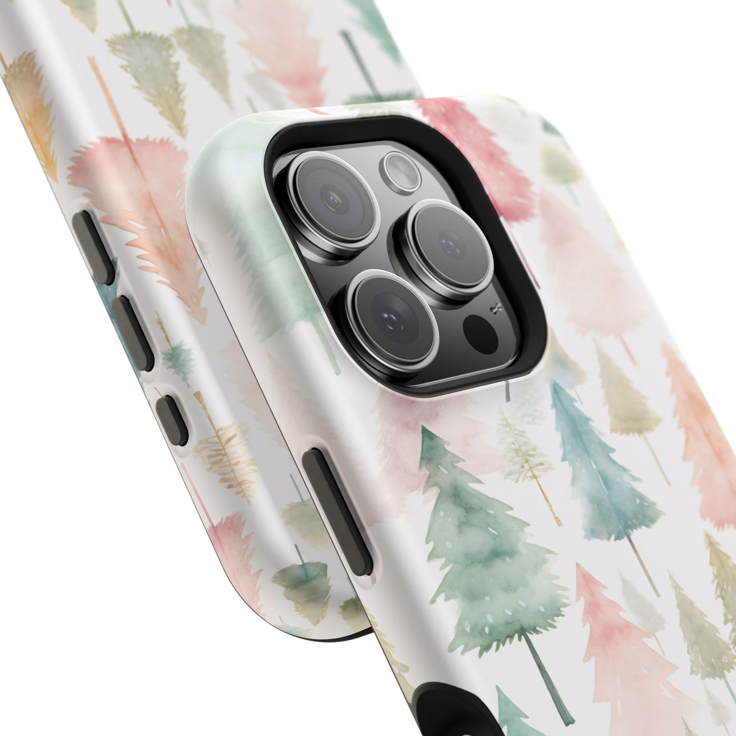 Watercolor Christmas Trees Impact-Resistant Phone Case, iPhone, Samsung