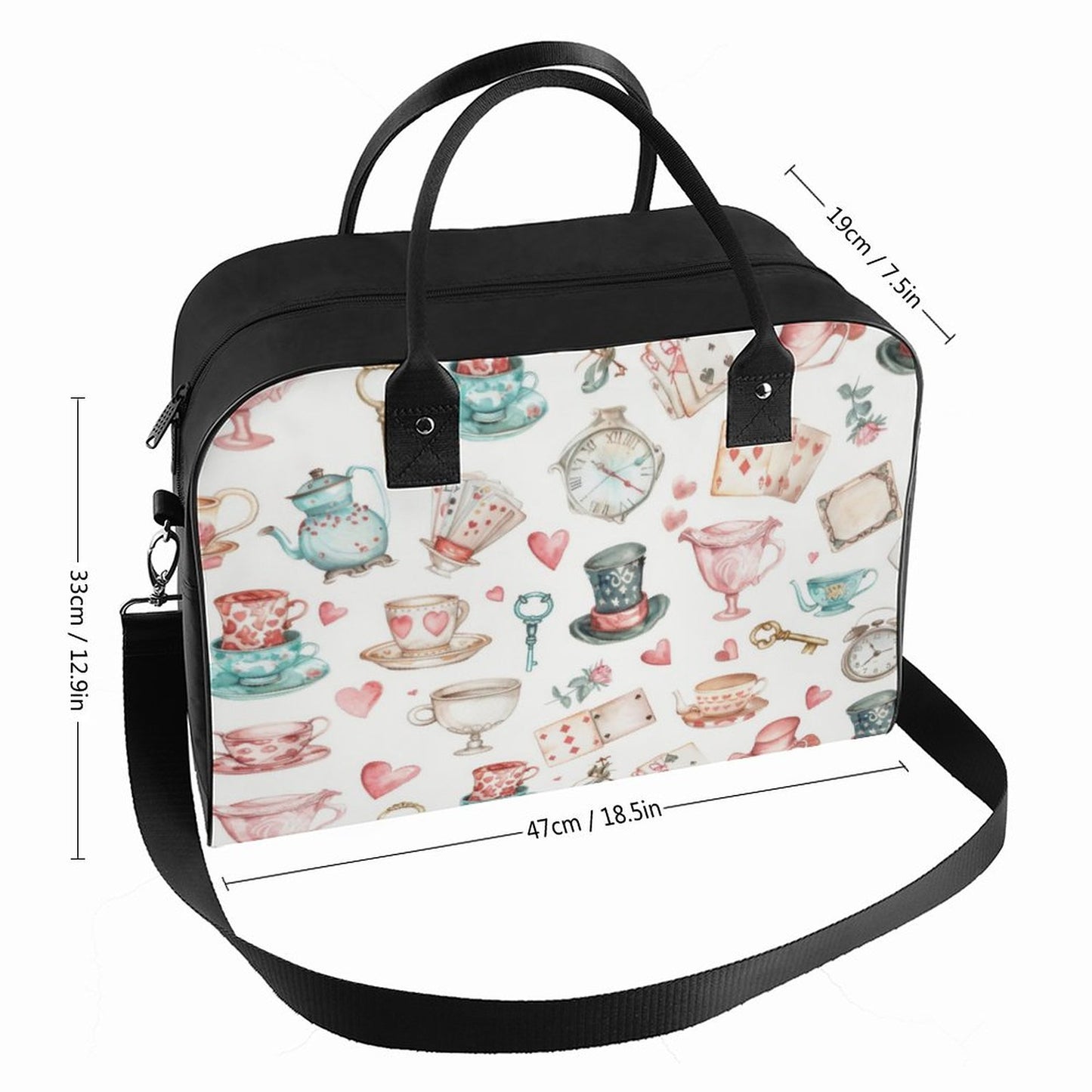 Travel Bag Watercolor Alice in Wonderland 
FREE SHIPPING