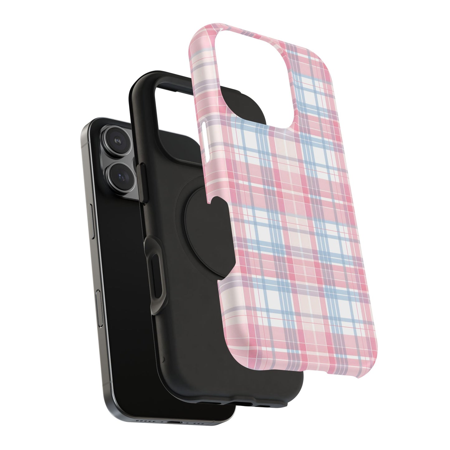 Impact-Resistant Cases-Spring Plaid Pink Blue