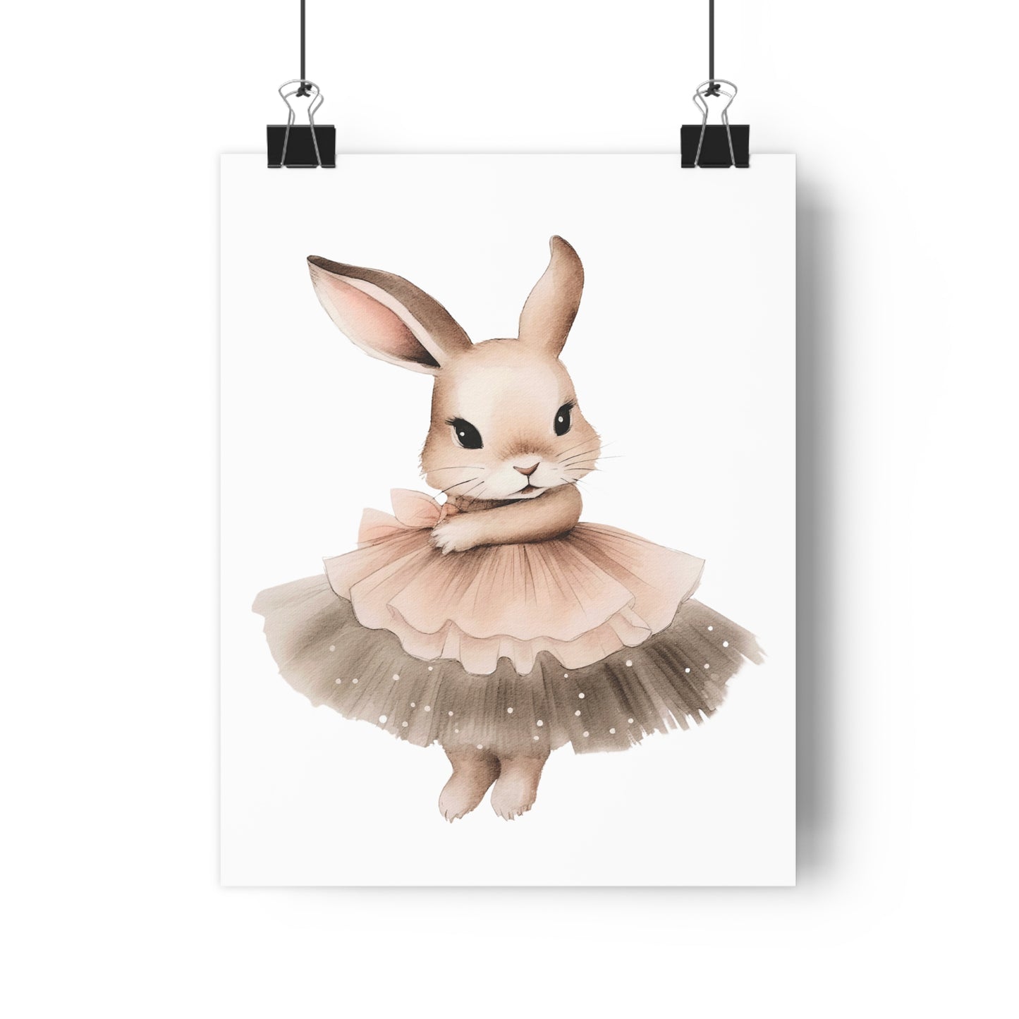 Giclée Art Print Watercolor Ballerina Bunnies 2