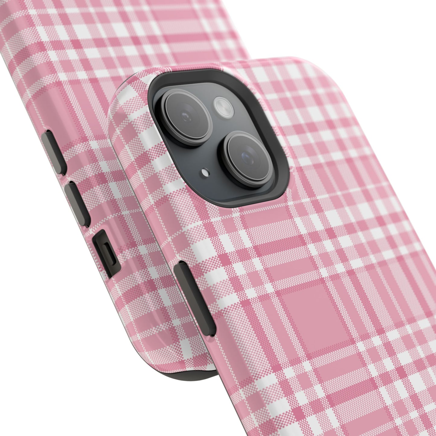 Impact-Resistant Phone Case - Easter Plaid Pink