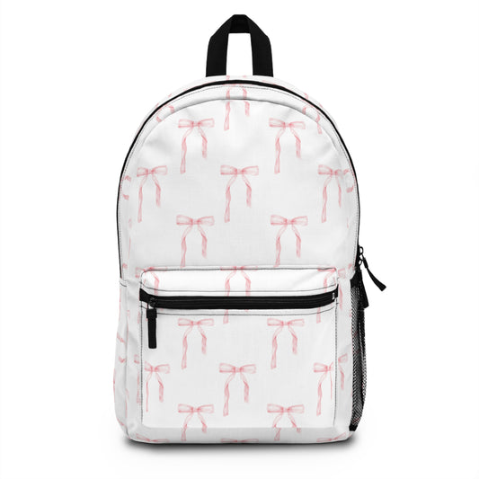 Backpack- Watercolor Coquette Pink Bows