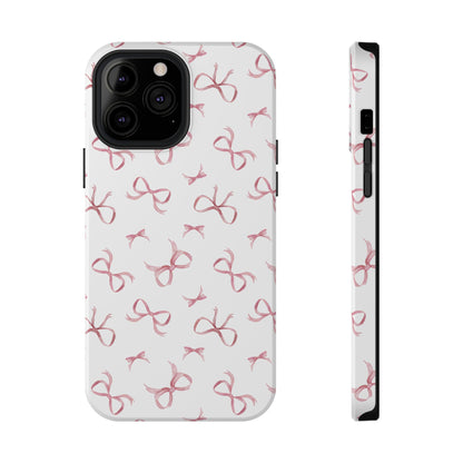 Impact-Resistant Phone Case - Coquette Bows Pink