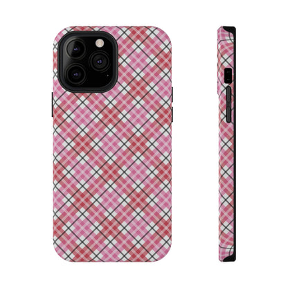 Impact-Resistant Phone Case - Valentine Plaid