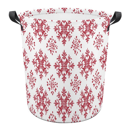 Collapsible Laundry Hamper- Elegant Snowflakes