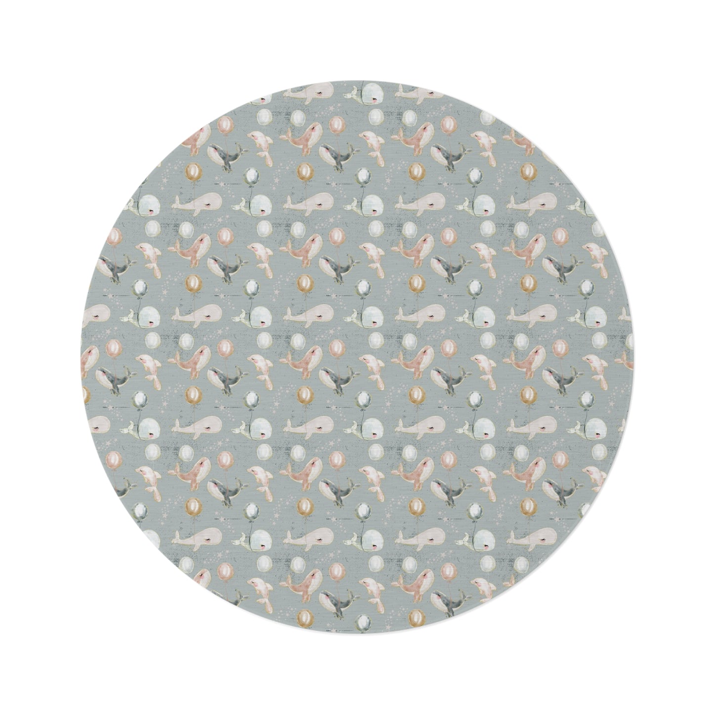 Round Rug Beach Beach Baby Blue