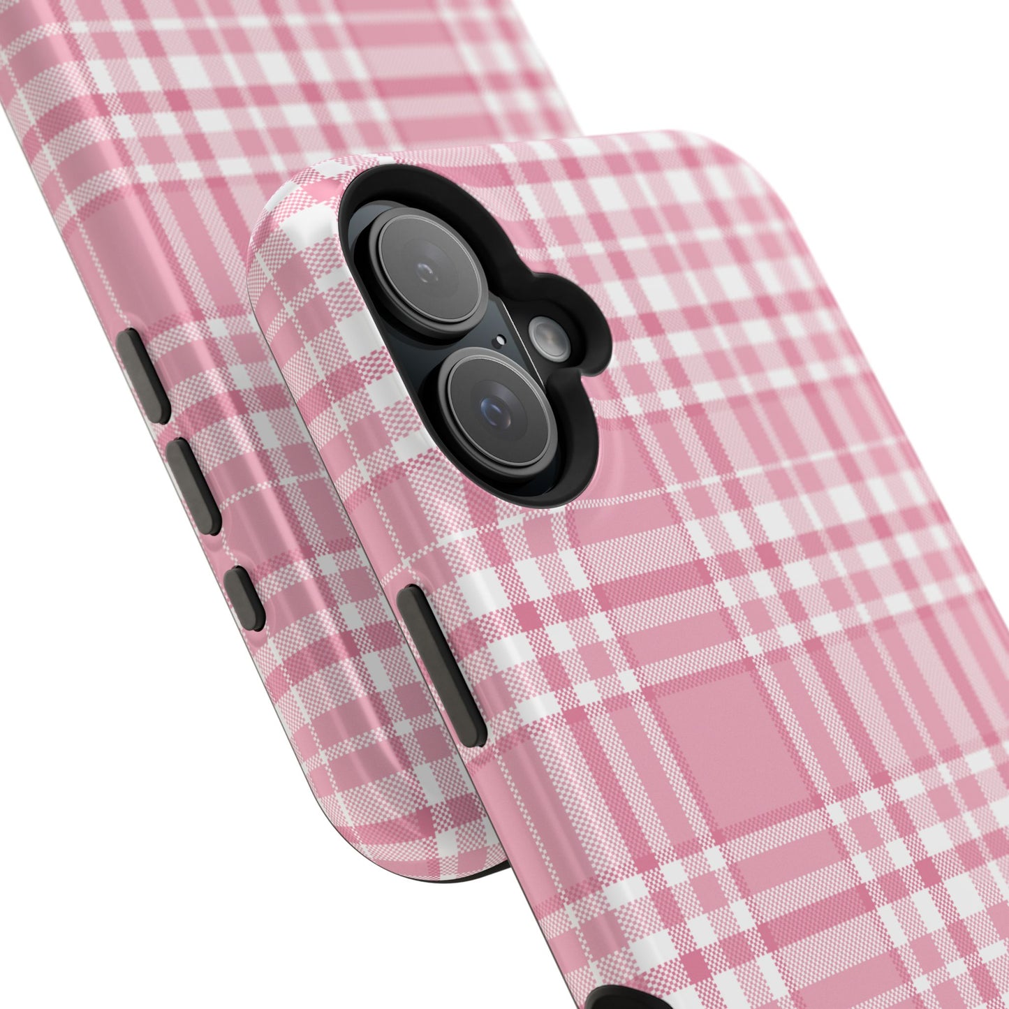 Impact-Resistant Phone Case - Easter Plaid Pink