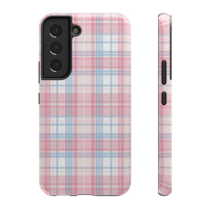 Impact-Resistant Cases-Spring Plaid Pink Blue