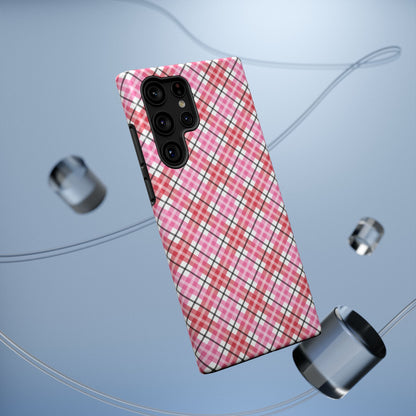 Impact-Resistant Phone Case - Valentine Plaid