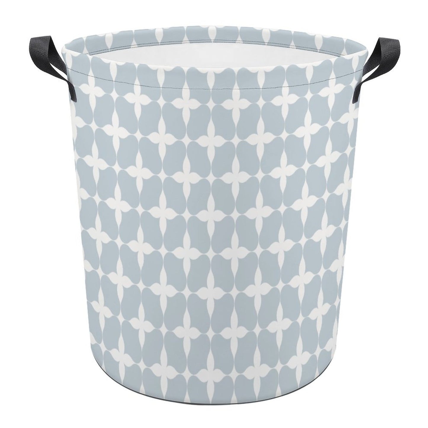 Collapsible Laundry Hamper- Blue Cream Boho